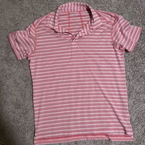 Pink striped Bonobos Golf Polo